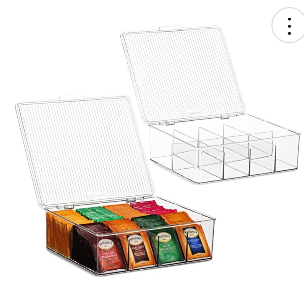 Brand new in the box tea bag organizer.
